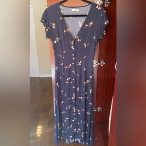 Capulet Navy Floral Print Midi dress